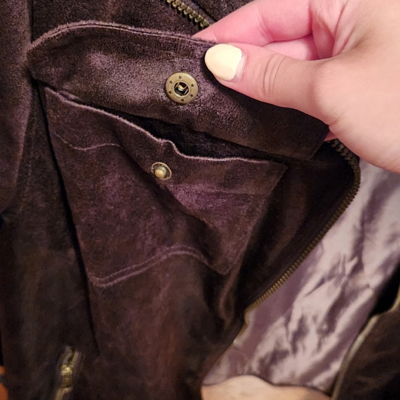 Brown Suede Jacket Atlas For Men - Picture 8 of 8